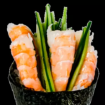 Temaki de camarão