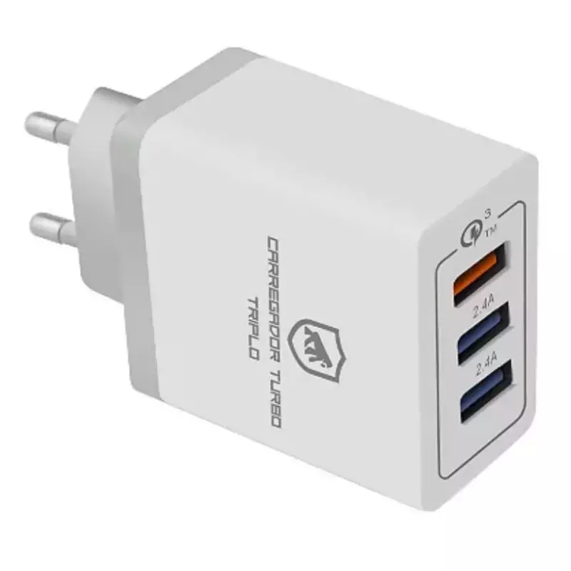 Carregador Turbo Triplo - Branco