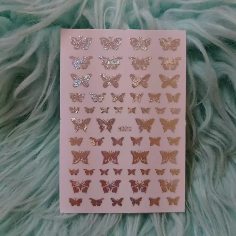 Calcomanía plateada (HD013)