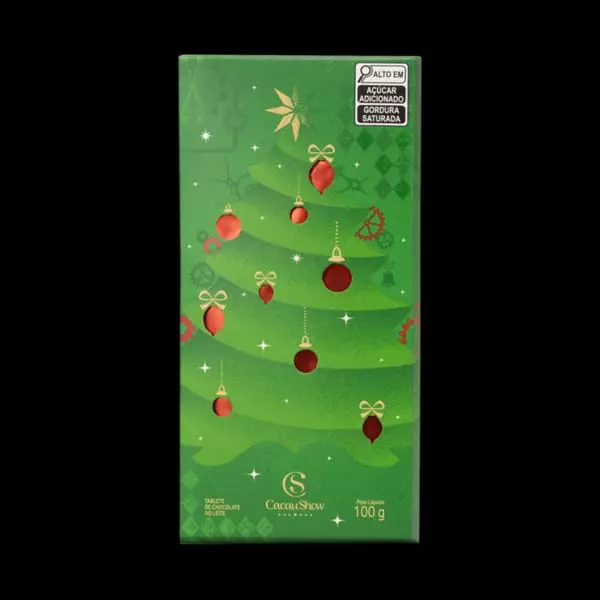 Tablete ao Leite de Natal 100g
