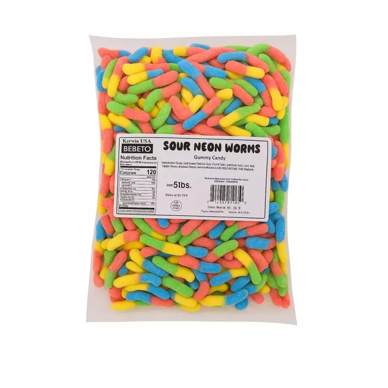 Bebeto worms azucarados gummies 5lb