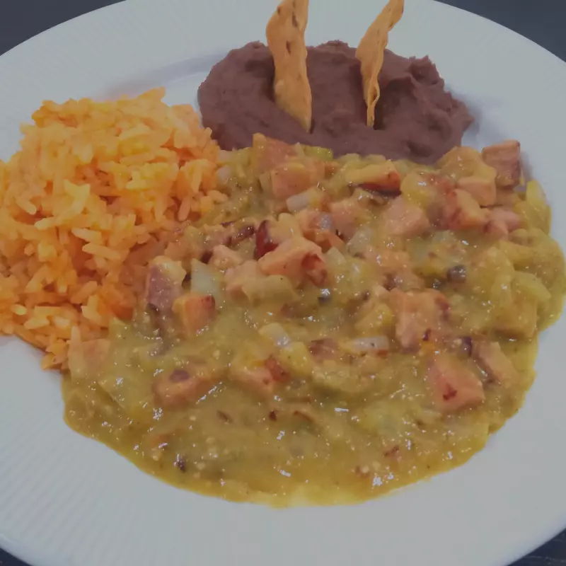 Chuleta en salsa verde