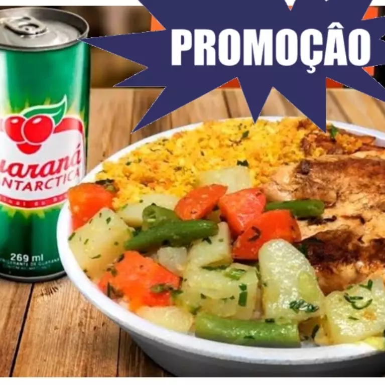 Marmitex M + Refrig lata + Bombom