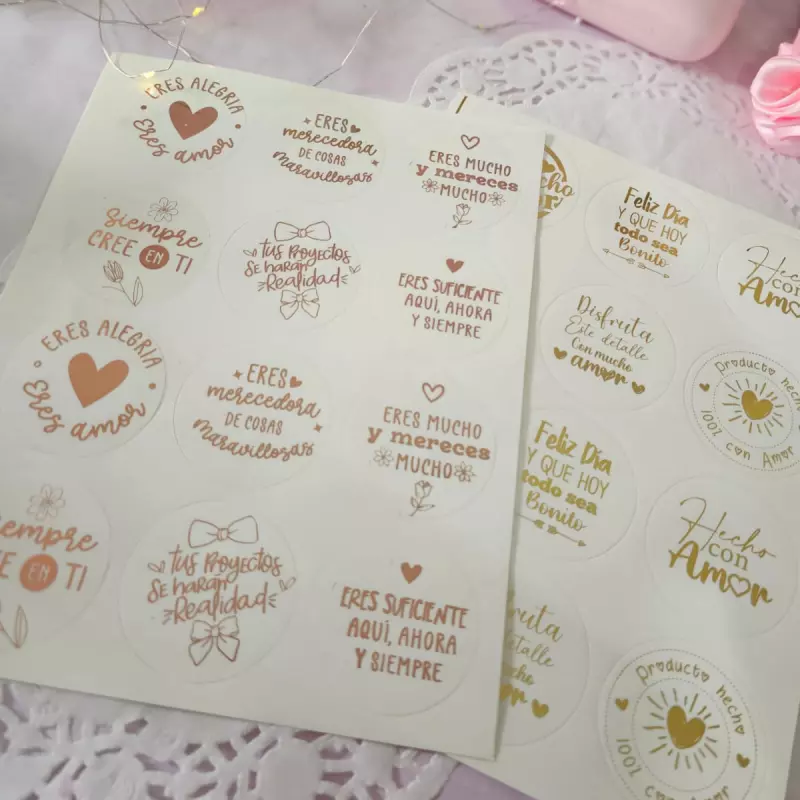 Sticker Redondo Metalizado