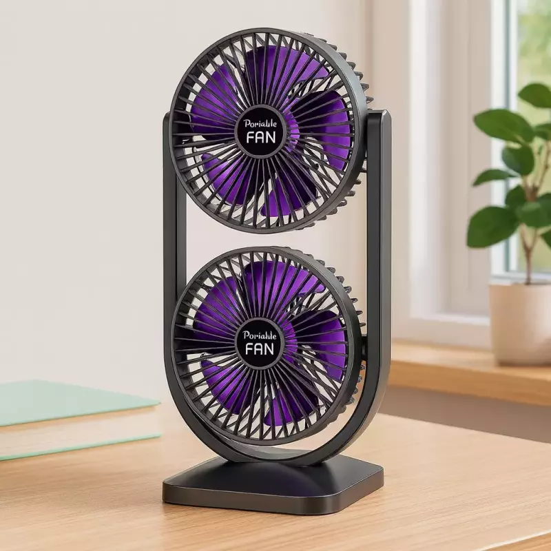 VENTILADOR DOBLE CABEZA PORTATIL