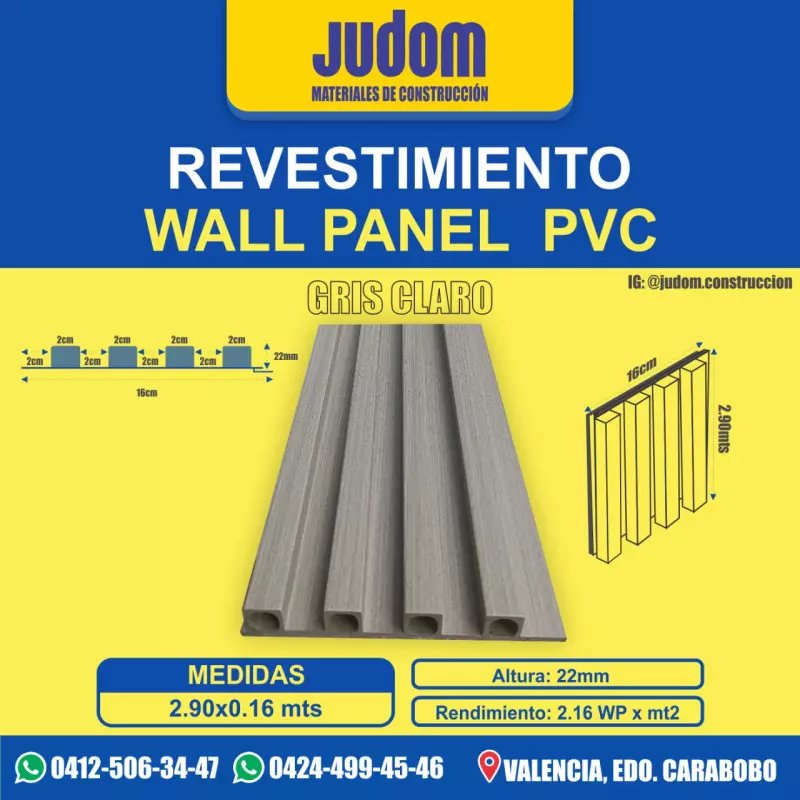 WALL PANEL 2.90x0.16 mts GRIS