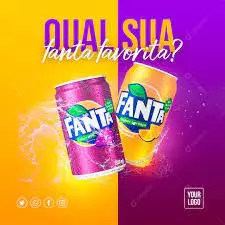 Fanta laranja ou uva lata 350ml