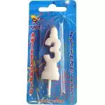 VB3 Vela aniversário branca c/10 Nº3