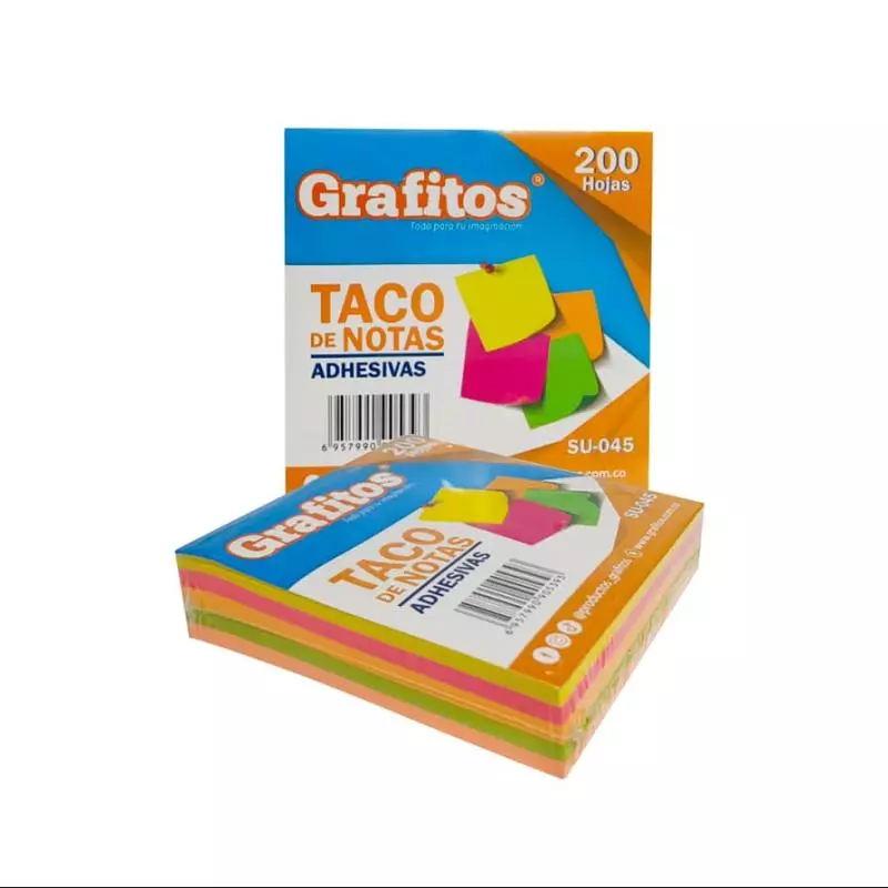 TACO ADHESIVO 200 HOJAS GRAFITOS