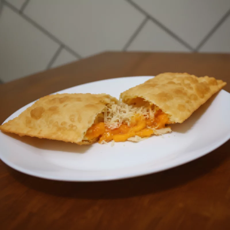 pastel frango,catupiry, cheddar 20cm