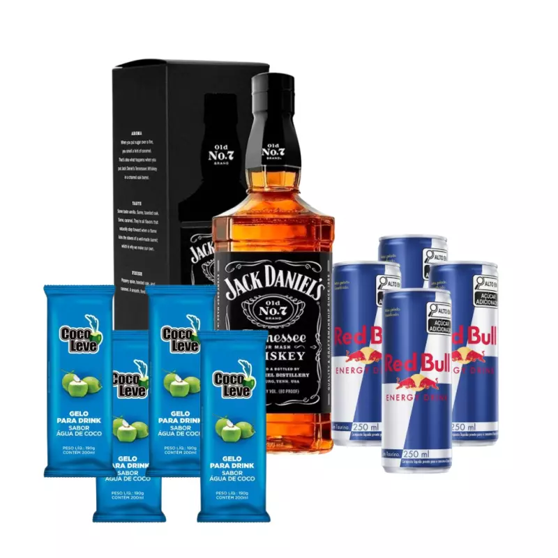Jack Daniels + Red Bull + Gelo
