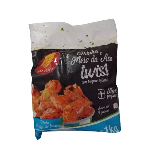 Coxinha e Meio da Asa 1kg Avivar