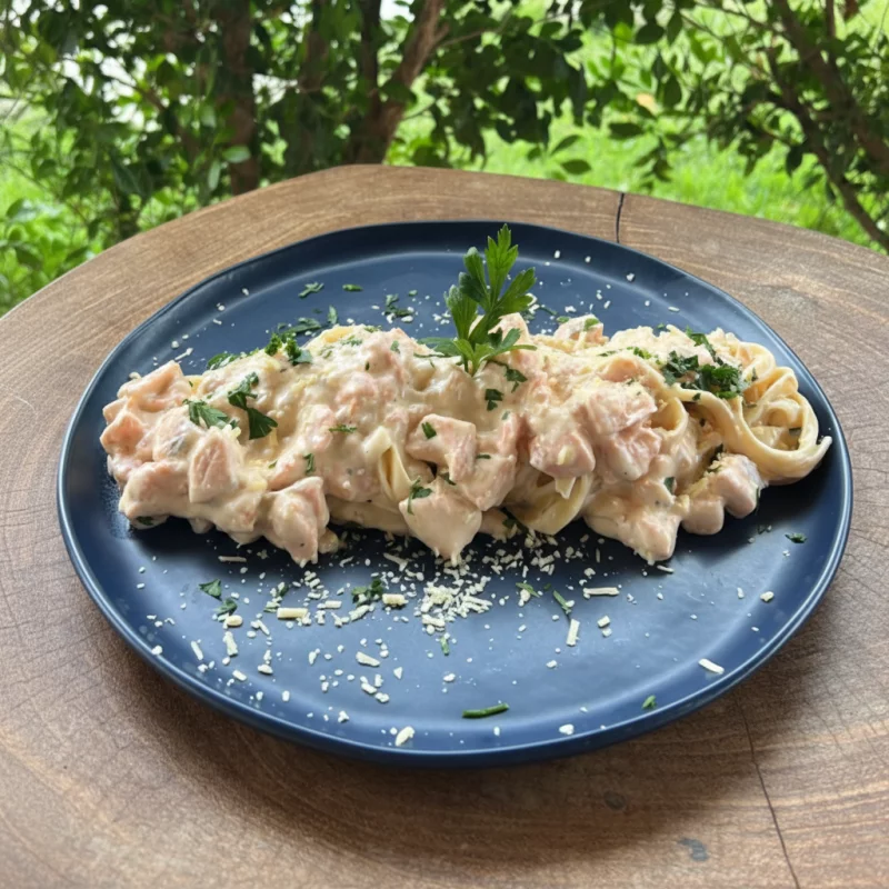 FETTUCCINE DE SALMÃO AO LIMONE