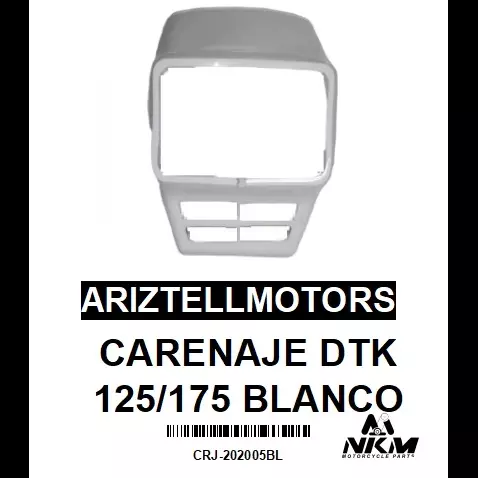CARENAJE DTK 125/175 BLANCO