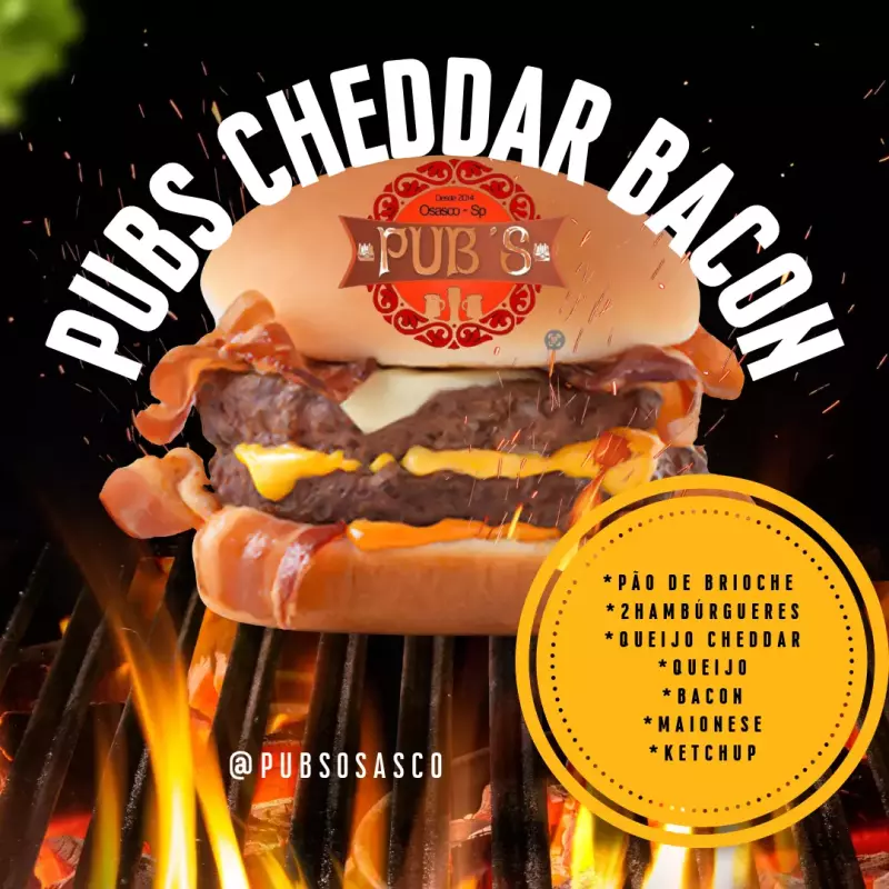 Pub’S Cheddar Bacon + Fritas