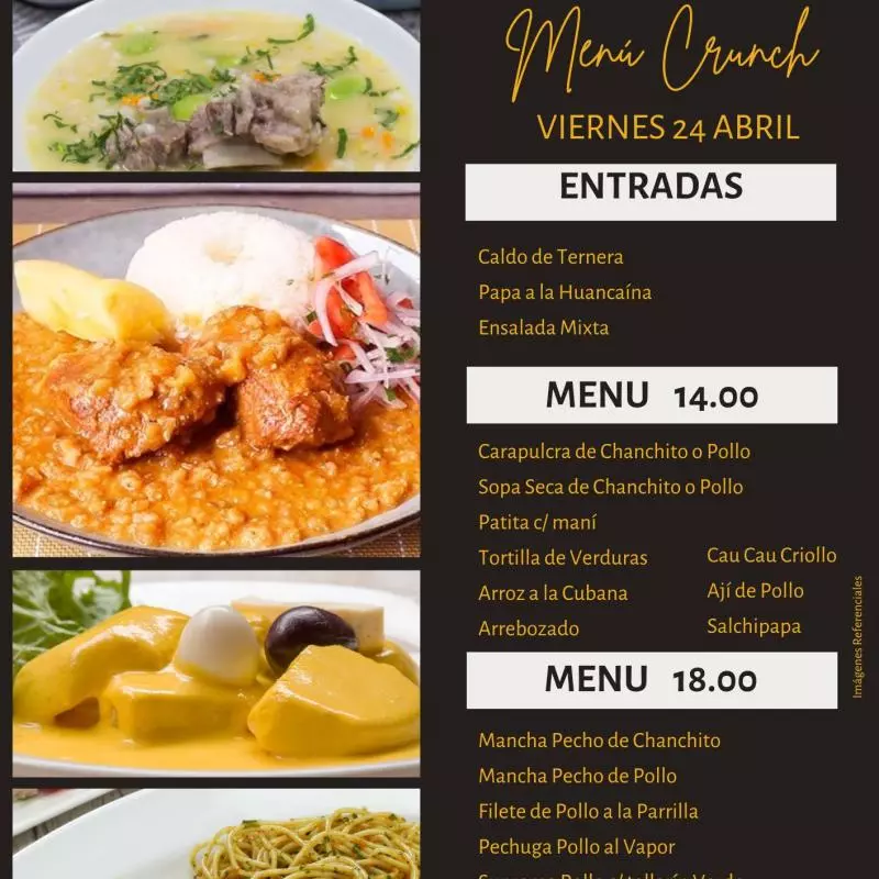 Menú 14.00 soles