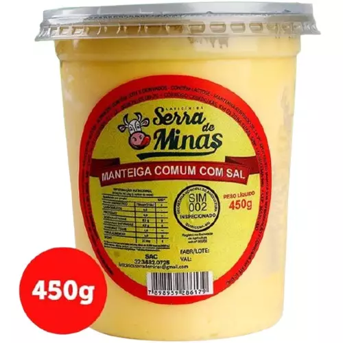Manteiga serra de minas 450g