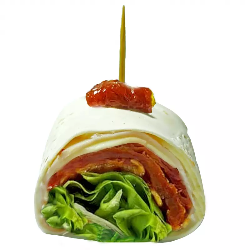 Mini Wrap deTomate Seco com Rúcula
