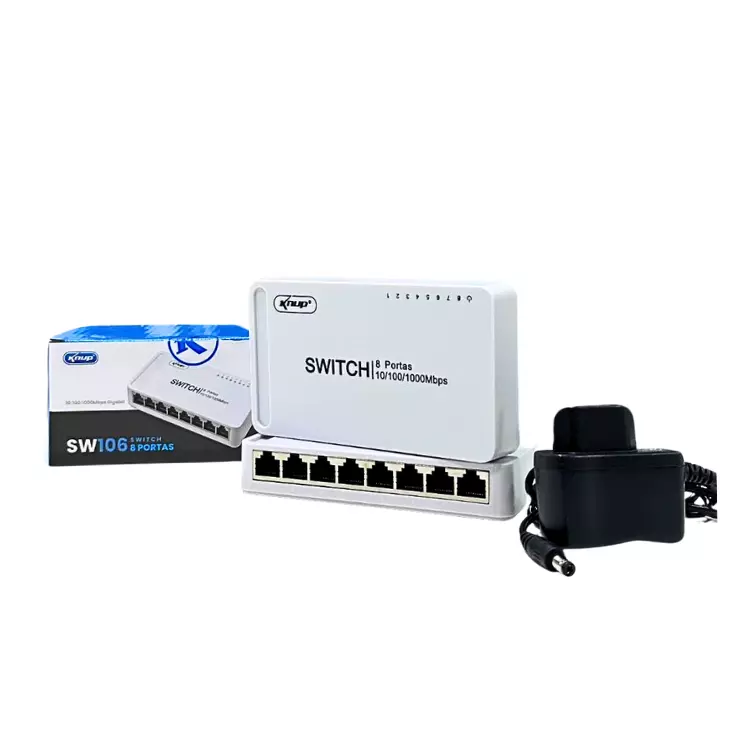 SWITCH KNUP 10/1000MBPS SW106 8PORTA