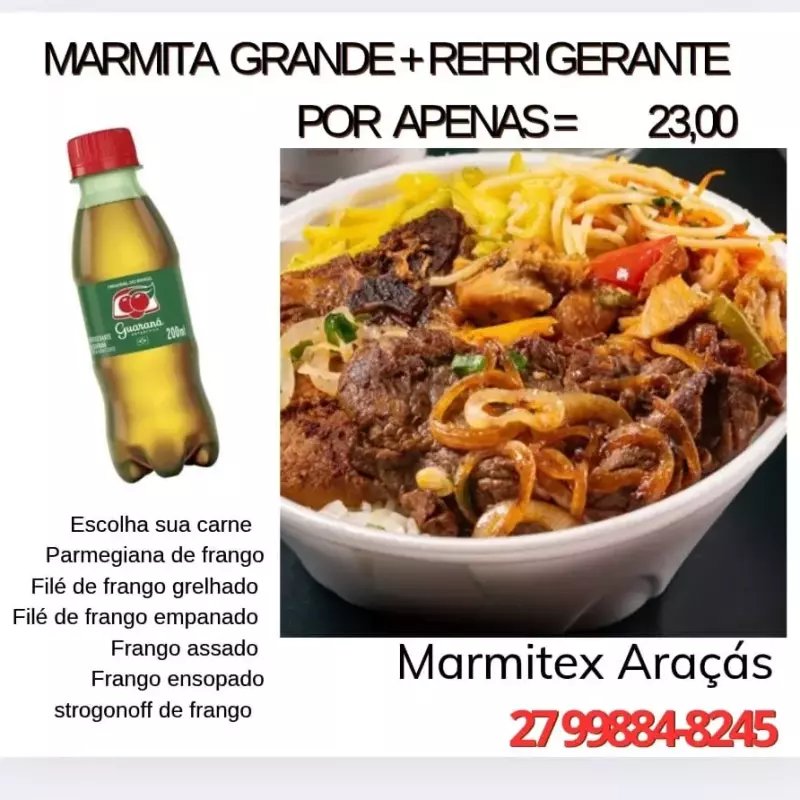 MARMITA COM REFRIGERANTE