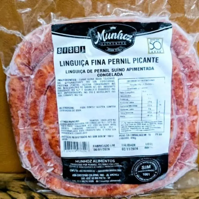 LINGUICA FININHA APIMENTADA 490g