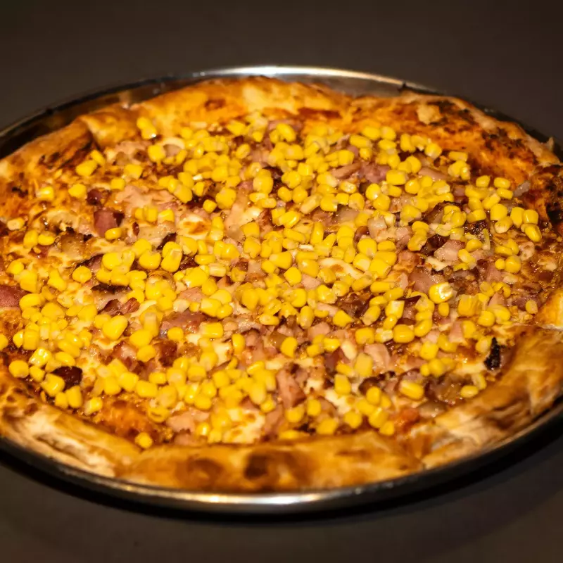 Pizza Choclo con Bacon