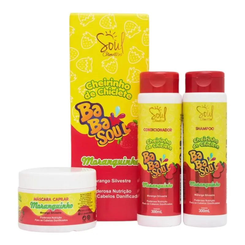 Kit Capilar Babasoul Morango 3x1