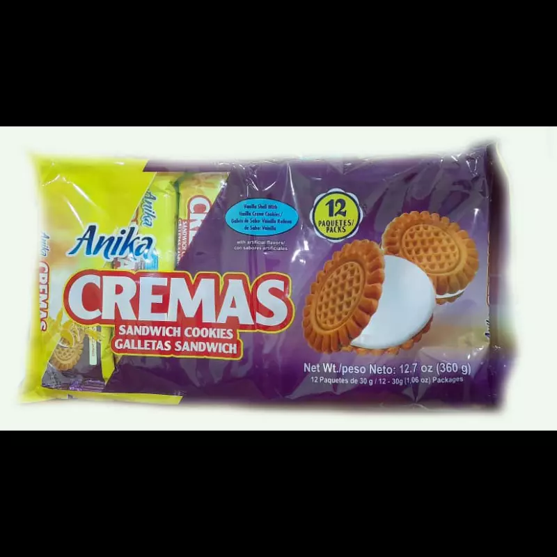Galletas Anikal Crema Vainilla 12U