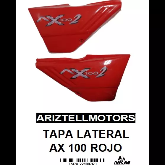 TAPA LATERAL AX100 ROJA INYECCION