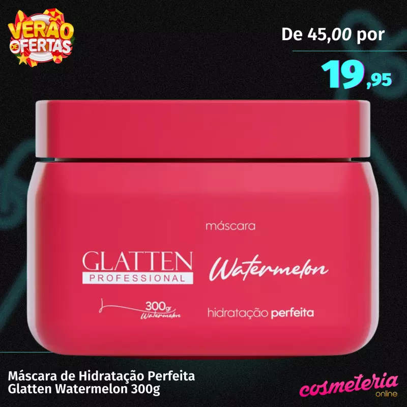 Máscara Glatten Watermenlon 300g