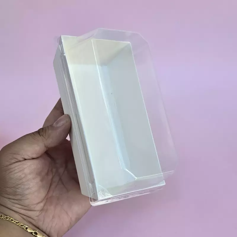 Contenedor rectangular pño blanco