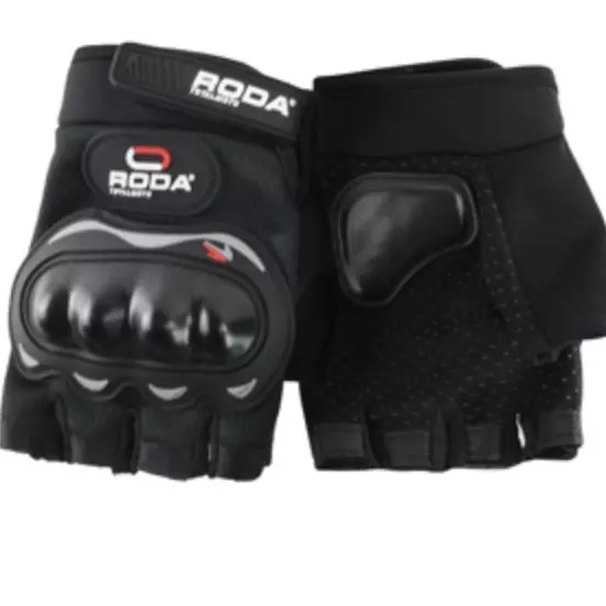 GUANTES RODA MEDIO DEDO NEGRO