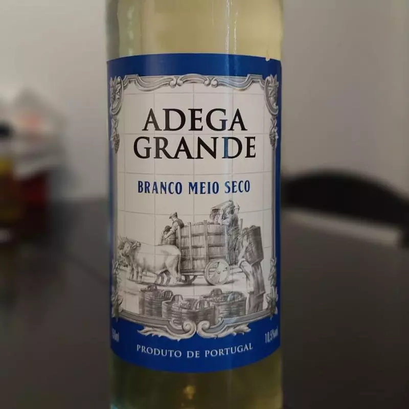 Garrafa Vinho Adega Grande Branco