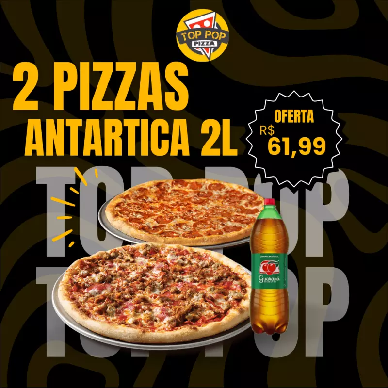 2 pizzas  + Antartica 2L