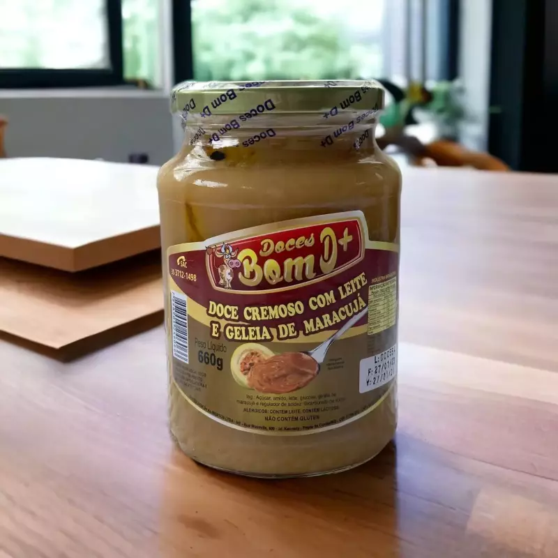 Doce de leite com geleia de maracujá