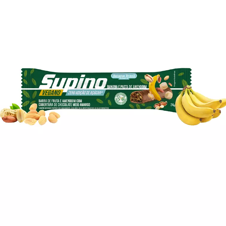 Barra Vegano Banana e Pasta de Amendoim 24g