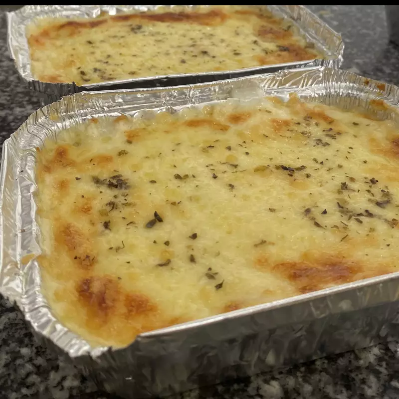 Lasanha de frango e presunto