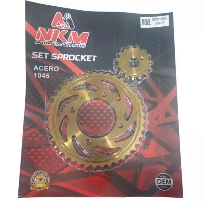 SET SPROCKET CRYPTON115 15X41 ORO NK