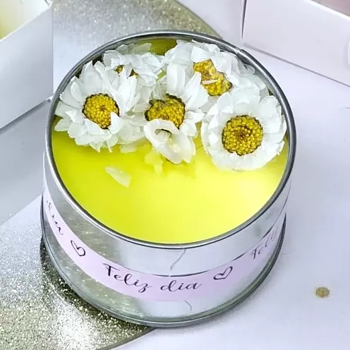 Vela caja metálica secre