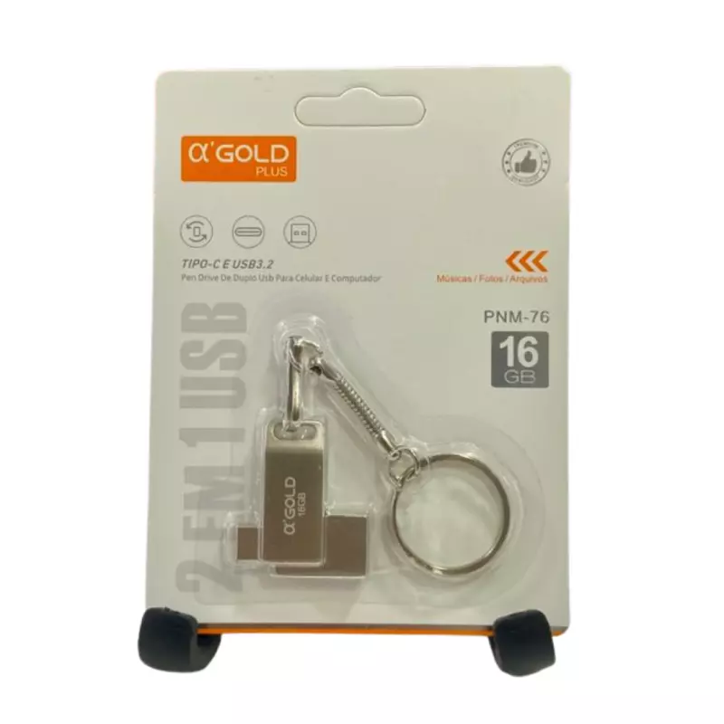 PEN DRIVE GOLD ADAPTADOR 16GB PNM-76