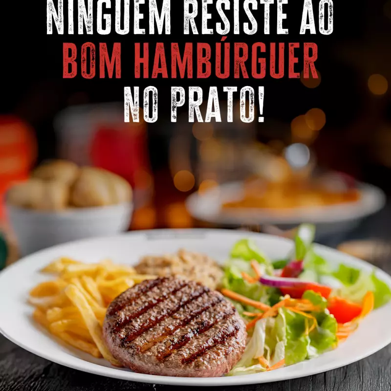Hambúrguer no prato