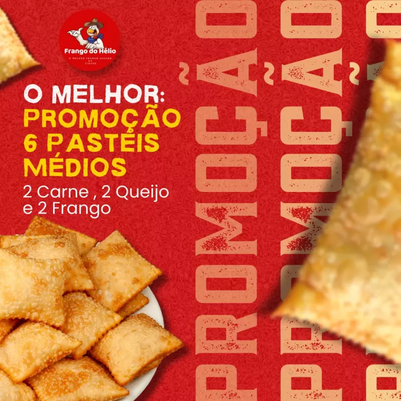 Promoção 6 Pastéis Médios