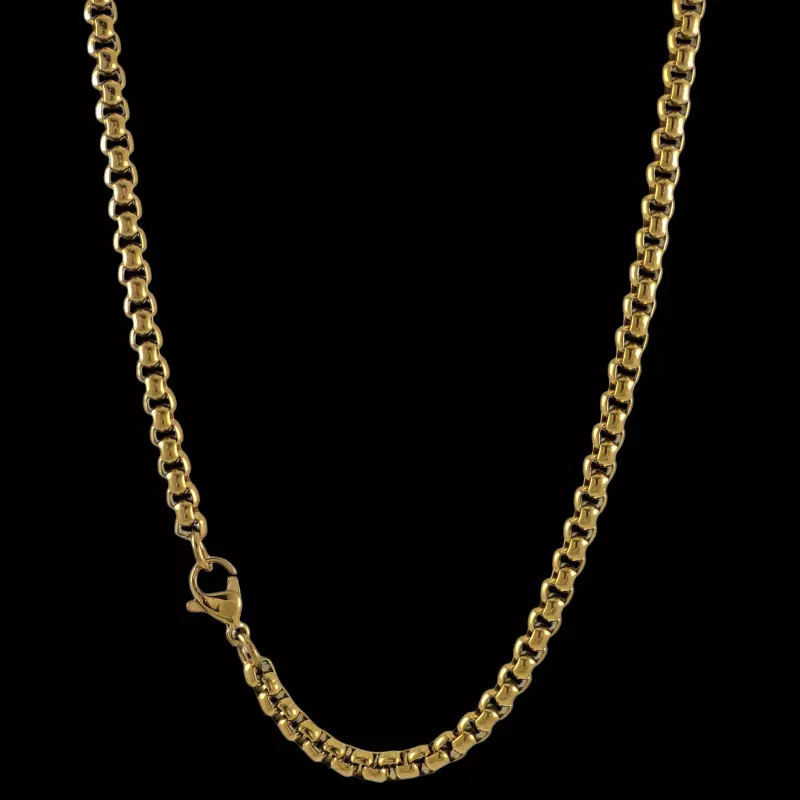 4mm Gold Box Square Chain