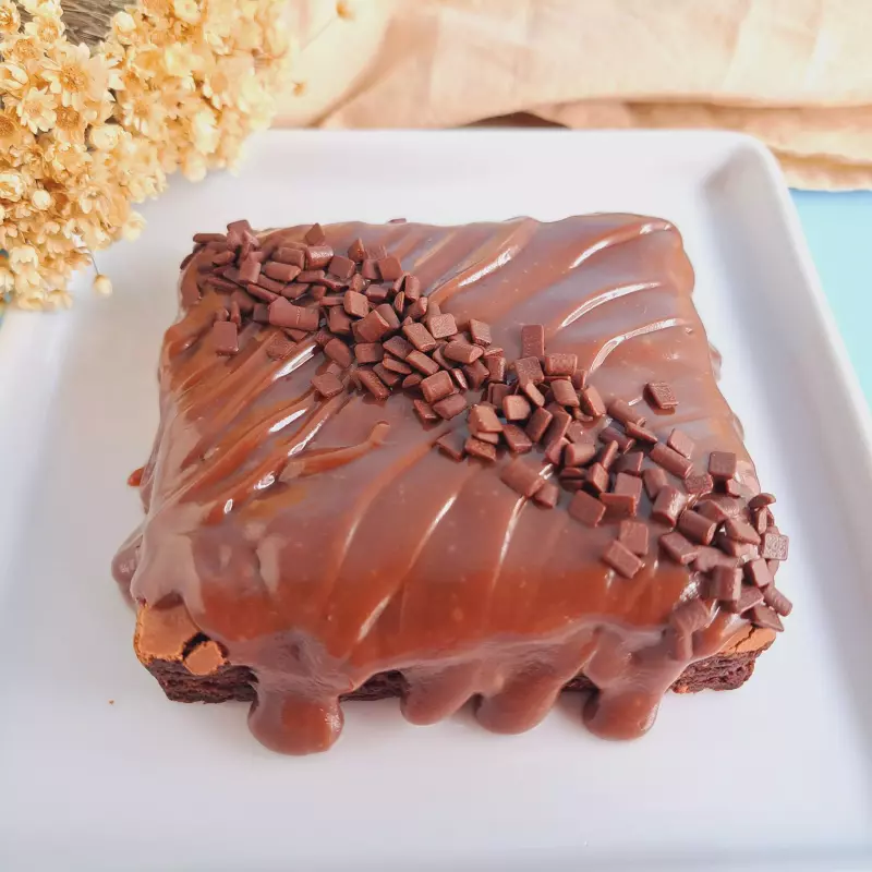 Brownie com Brigadeiro de Chocolate