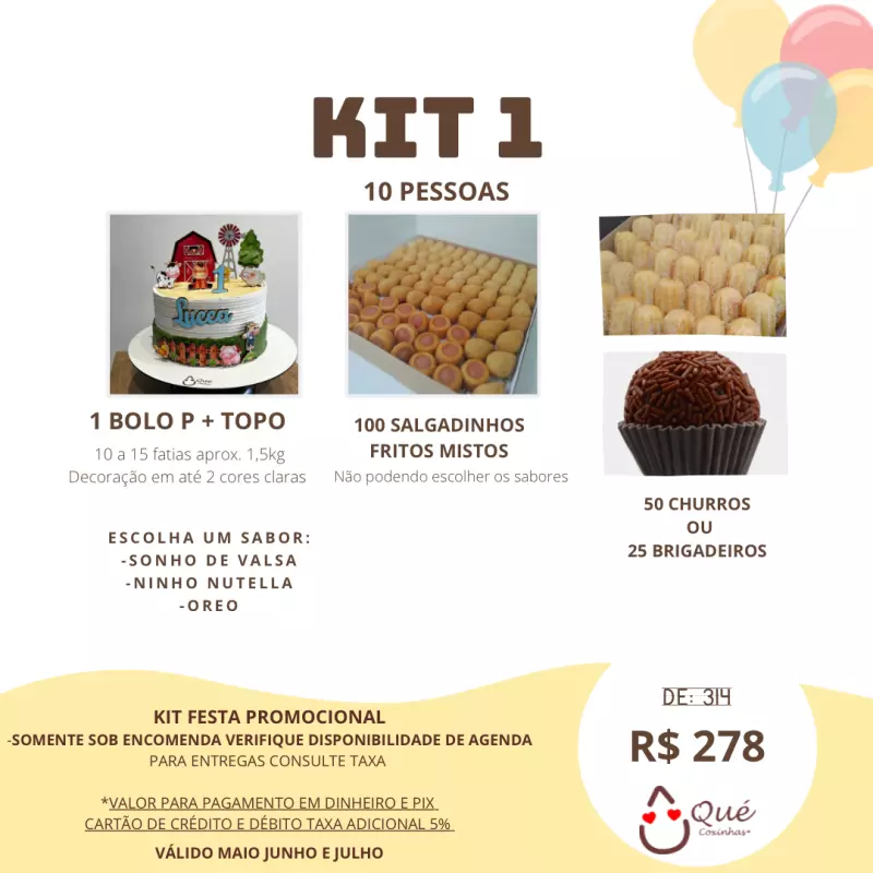 KIT 1 - 10 pessoas