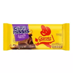 Barra Garoto Cajú e Passas 90g