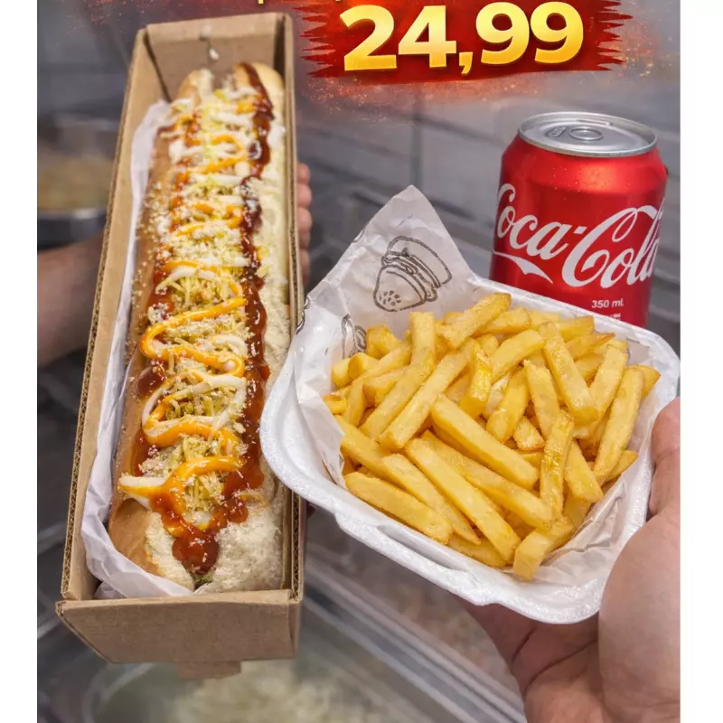DOGÃO30CM+BATATA SIMPLES+COCA LATA
