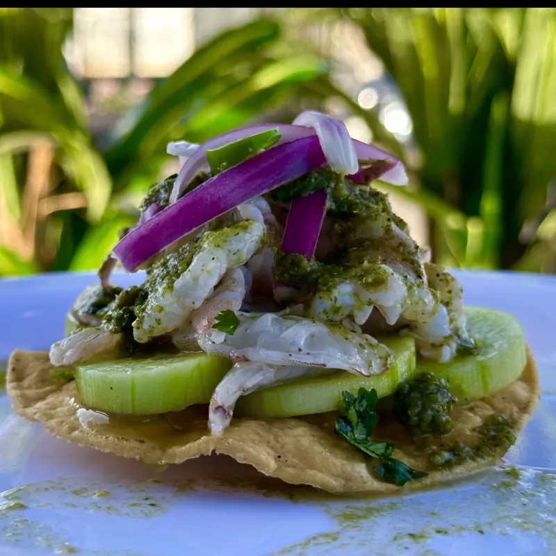 Tostada de aguachile
