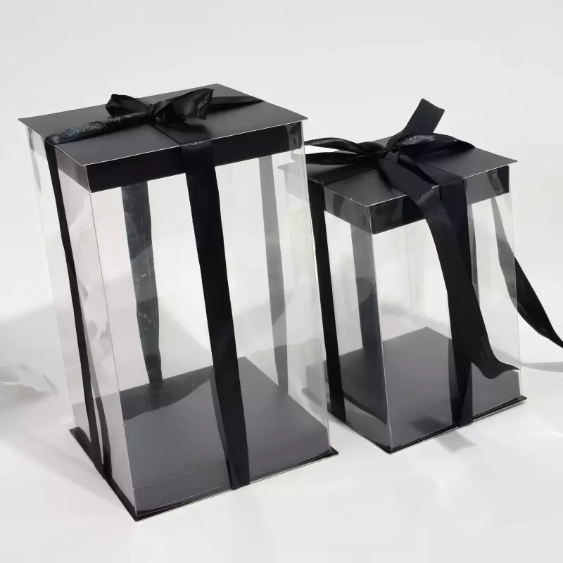 Caja acetato moño cuadrado pño