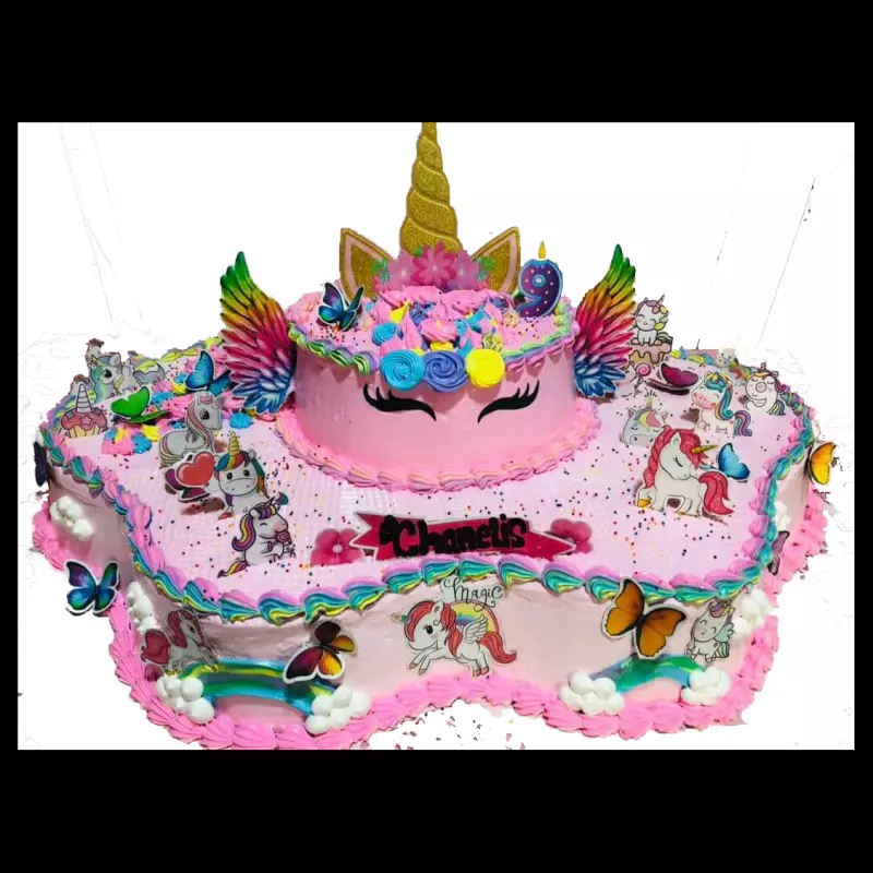 Cake de cumpleaños de unicornios